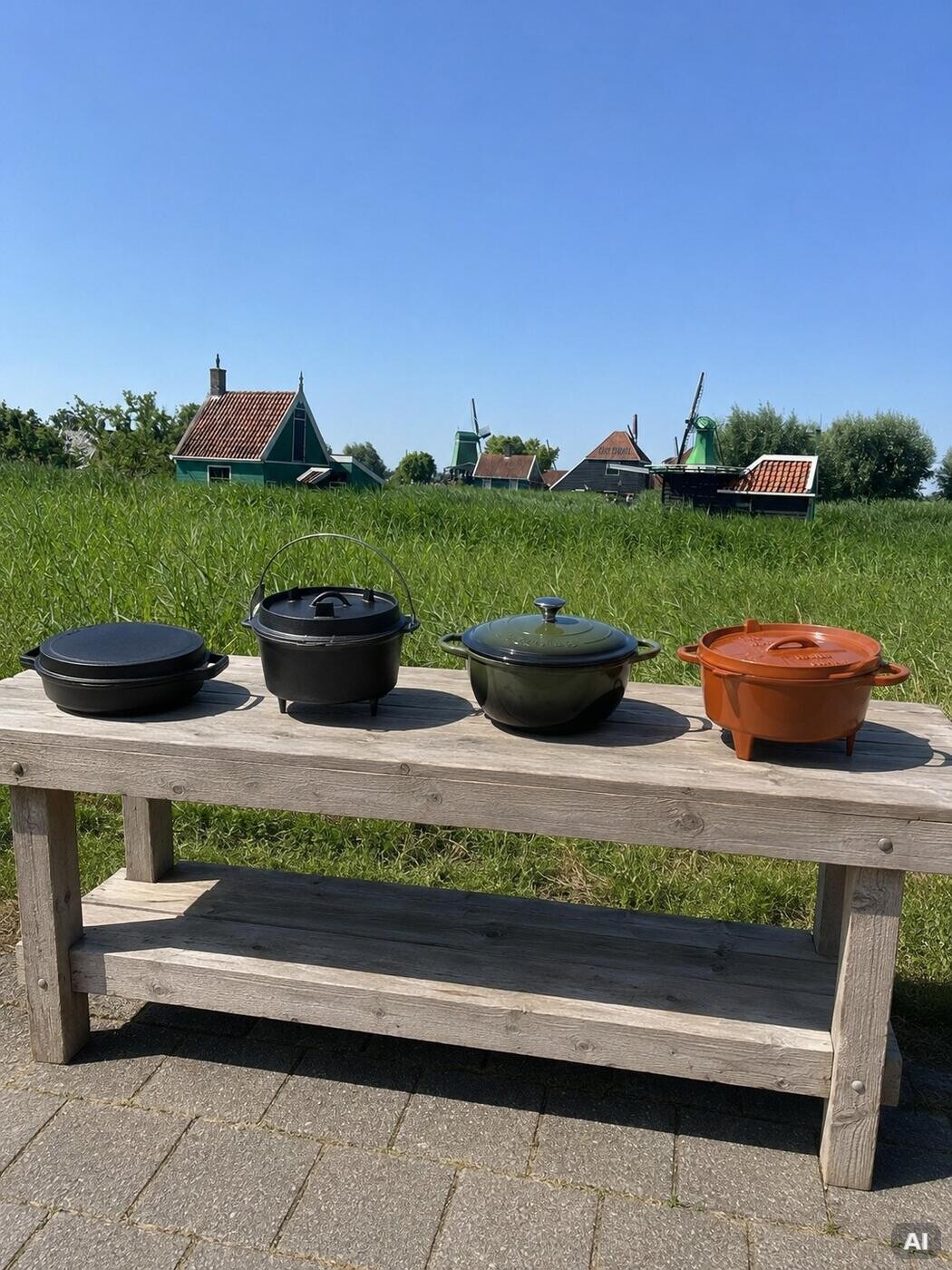 Vier unterschiedliche Dutch Ovens als Hilfe bei der Topfauswahl