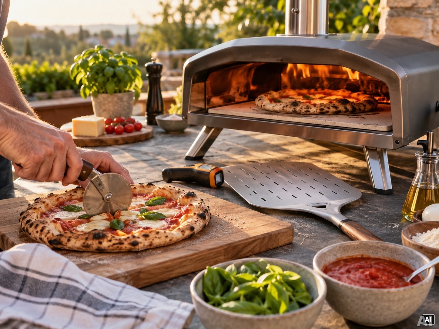 Rustikaler Pizza-Nachmittag im Garten